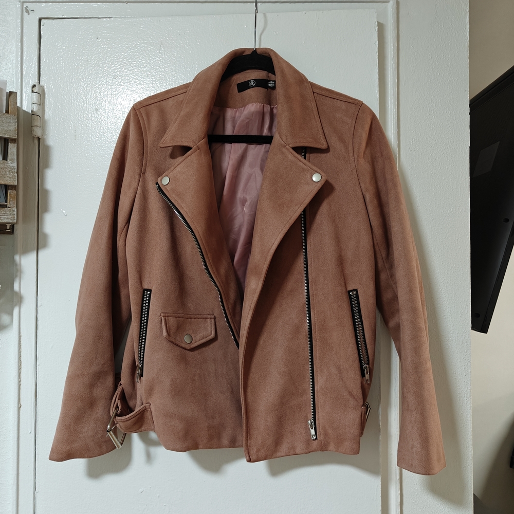 Women's Suede Jacket in Tan
